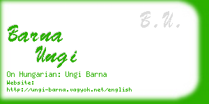 barna ungi business card